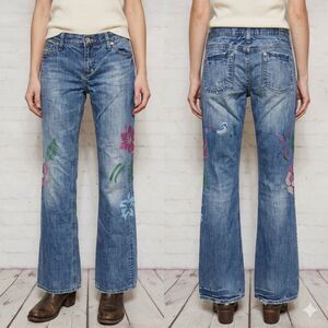 Mossimo Supply Co Bootcut Jeans Size 13 Painted Floral